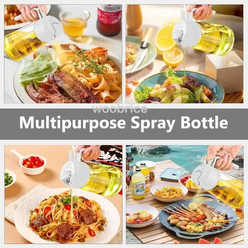 2-in-1 Glass Oil Sprayer Bottle – Pourable & Sprayable Oil Dispenser for Kitchen