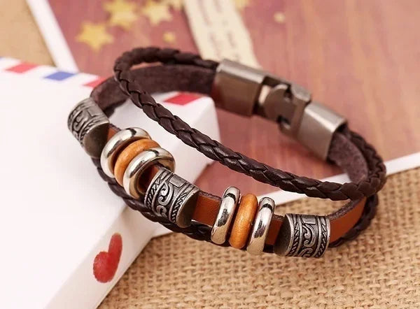 Leather Punk Bracelet Ladies and Men's Bracelets