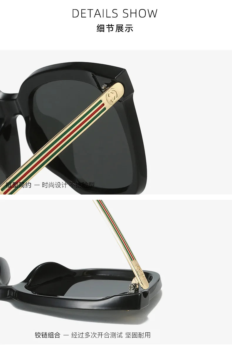 2024 Sunglasses Women New Frame Square Luxury Brand Designer Fashion Sun Glasses Men Outdoor Driving Eyewear UV400 Oculos De Sol