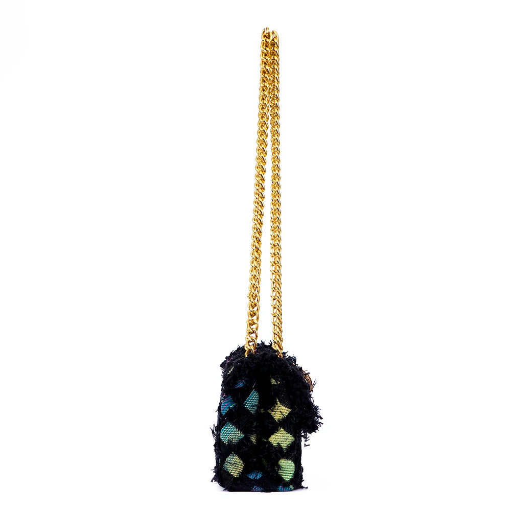 New Arrival Colorful Denim Handbag Jean Lady Casual Bag Classic Black Cross Body Bag