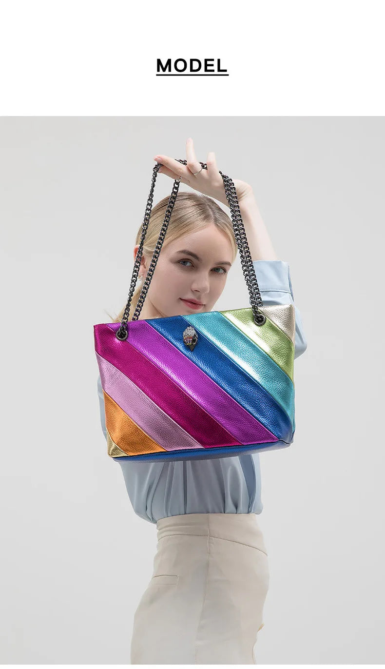 BM9332 Large Ladies Designer Tote Bag Shoulder Handbag Colorfully Crystal Long Strap Luxury Leather Satin Retro Party Bag