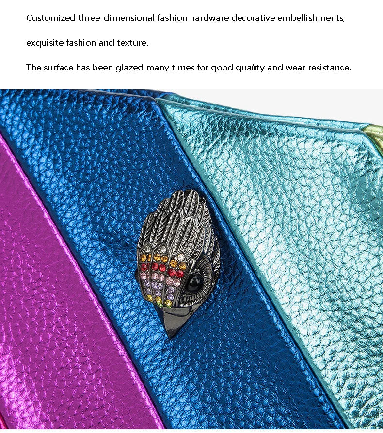 BM9332 Large Ladies Designer Tote Bag Shoulder Handbag Colorfully Crystal Long Strap Luxury Leather Satin Retro Party Bag