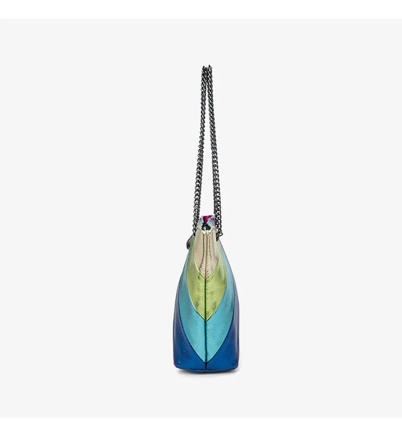 BM9332 Large Ladies Designer Tote Bag Shoulder Handbag Colorfully Crystal Long Strap Luxury Leather Satin Retro Party Bag
