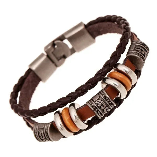 Leather Punk Bracelet Ladies and Men's Bracelets