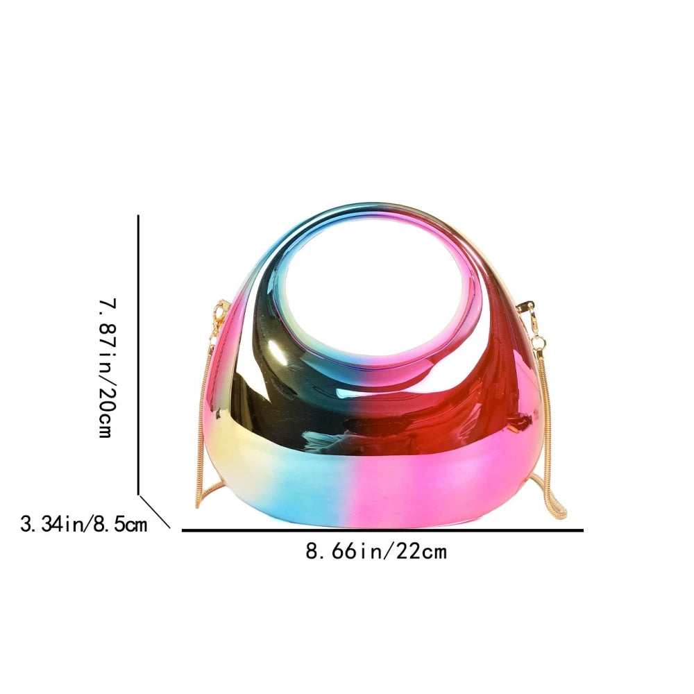 Clutch Bags For Women 2024 Luxury Designer Purses And Handbags Golden Wedding Dinner Party Round Handle Wrist Bag