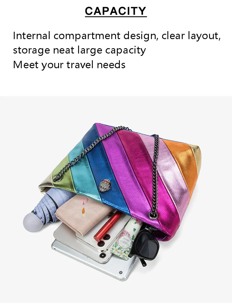 BM9332 Large Ladies Designer Tote Bag Shoulder Handbag Colorfully Crystal Long Strap Luxury Leather Satin Retro Party Bag