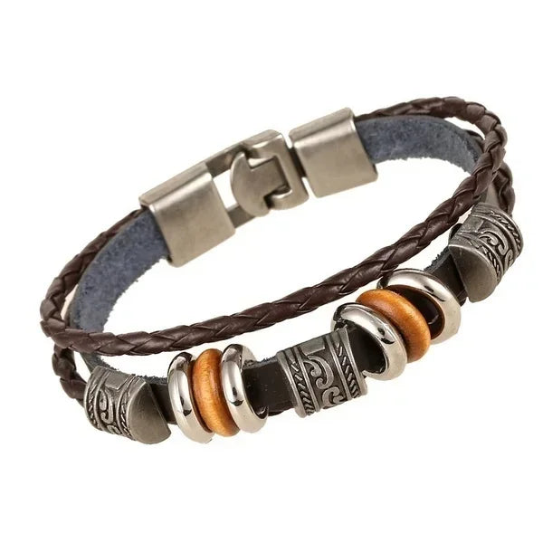 Leather Punk Bracelet Ladies and Men's Bracelets