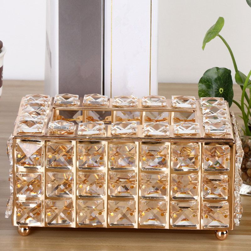 Rhinestone Tissue Box Paper Rack