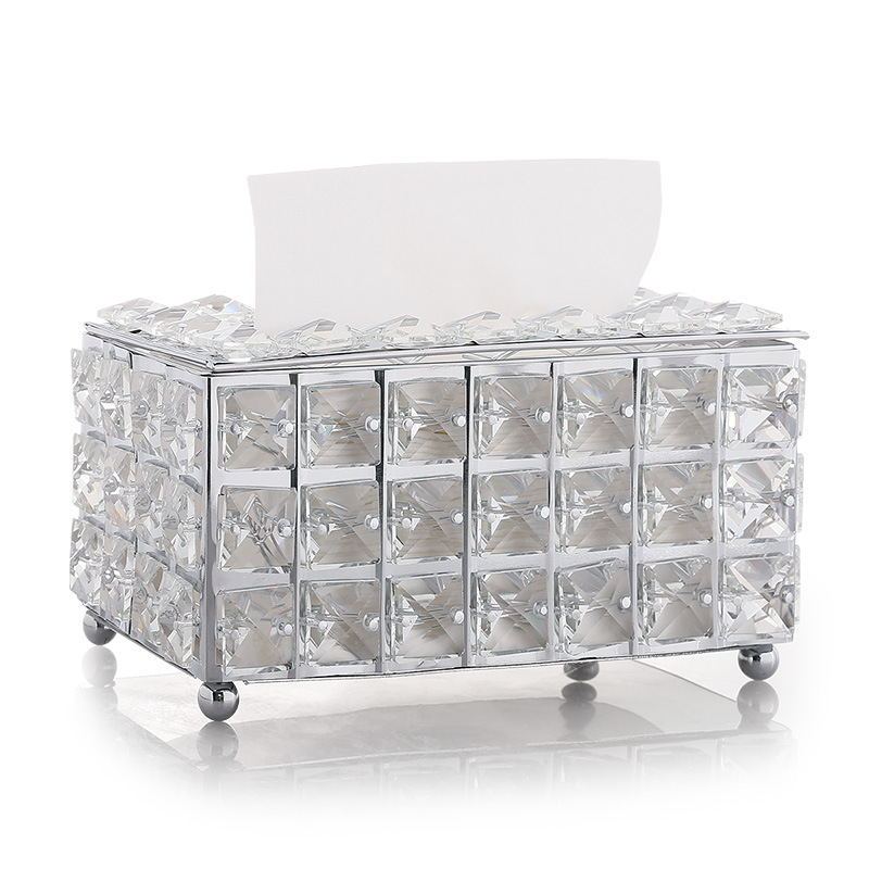 Rhinestone Tissue Box Paper Rack