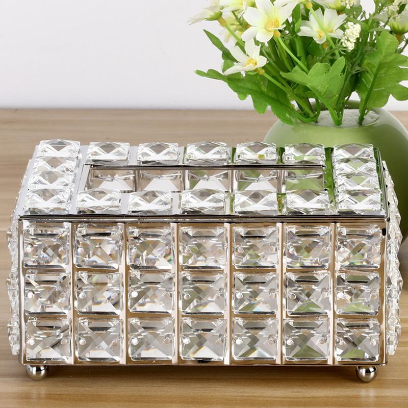 Rhinestone Tissue Box Paper Rack