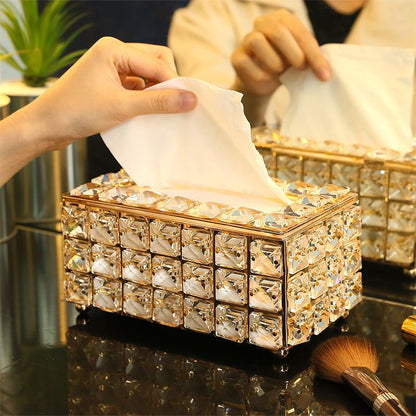 Rhinestone Tissue Box Paper Rack