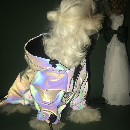 Fashion Dog Clothes Pet Dogs Hoodie for Dog Coat Windbreaker Reflective Clothing