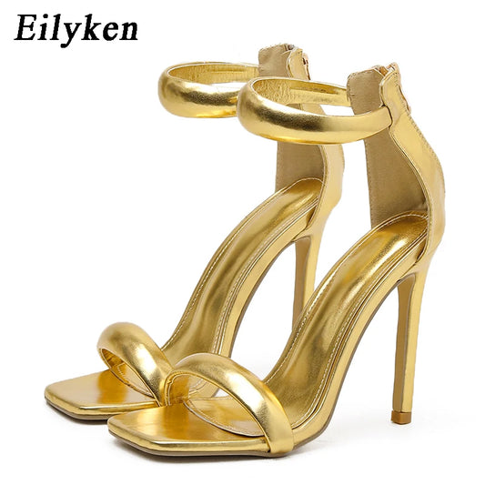 Toe High Heel  Sandals Sexy Buckle Strap Ankle-Wrap Ladies Club Women Stripper Shoes