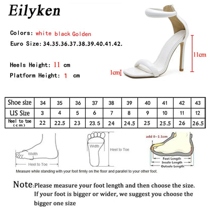 Toe High Heel  Sandals Sexy Buckle Strap Ankle-Wrap Ladies Club Women Stripper Shoes