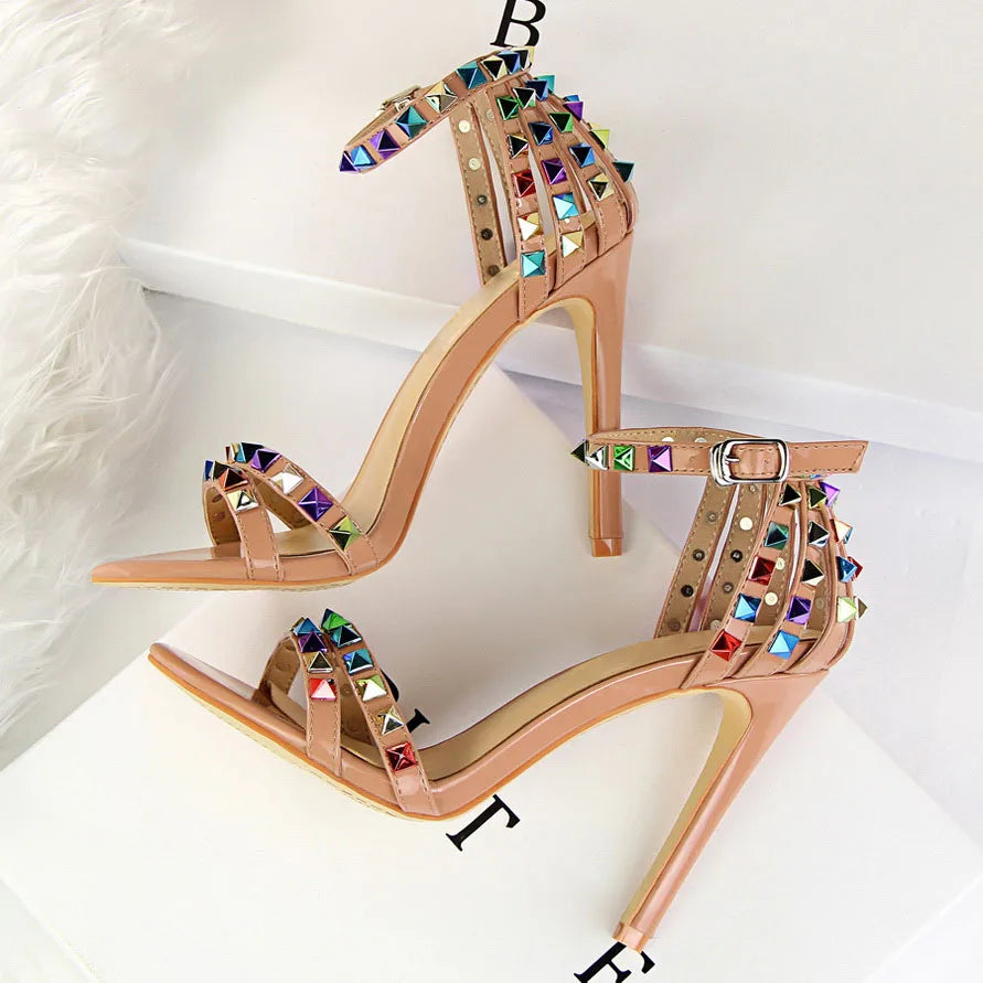 Sandals Lady Sandles Stiletto Gladiator Pumps Stripper Fetish Open Toe Luxury Shoes