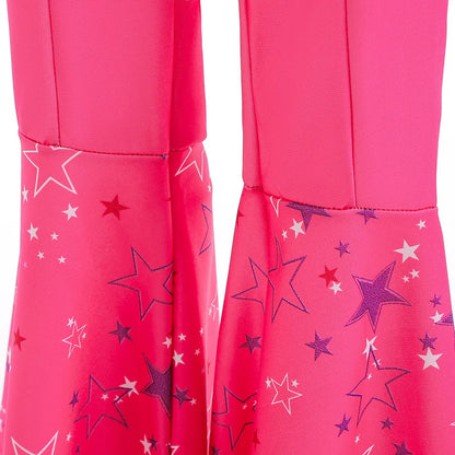 Halloween New Cosplay Barbie Set Girls' Stage Performance Costume Star Print Sweet and Cute Barbie Pink Set for 3-10 Years