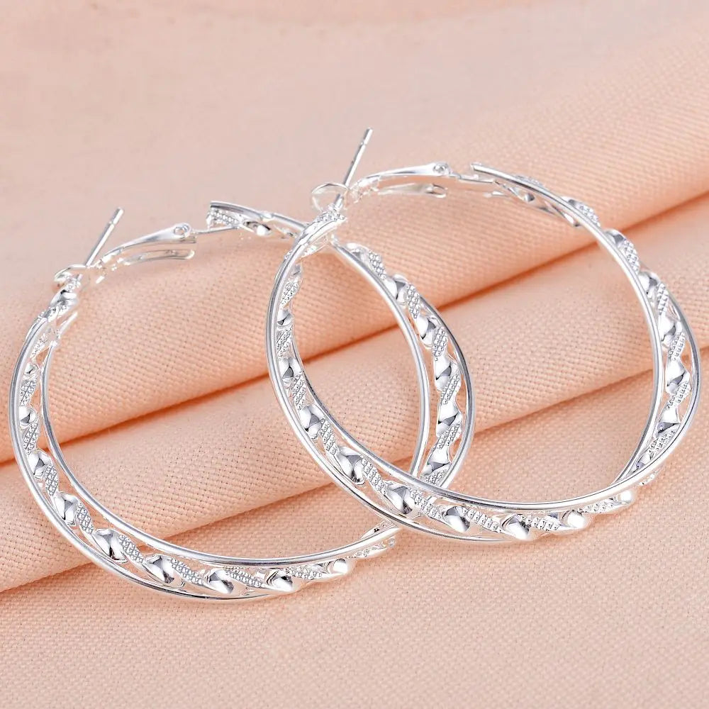 Fashion Round Gold Plated Copper Hoop Earrings for Women New Vintage Jewelry Wedding Anniversary Party Gifts Acessories