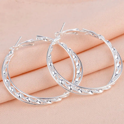 Fashion Round Gold Plated Copper Hoop Earrings for Women New Vintage Jewelry Wedding Anniversary Party Gifts Acessories