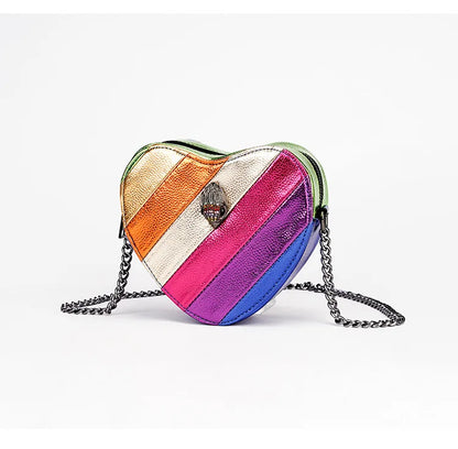 KURT GEIGER New Shoulder Bag Contrast Rainbow Splice Crossbody Bag British Brand Designer Handbag Fashion Trend Women's Bag