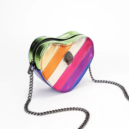 KURT GEIGER New Shoulder Bag Contrast Rainbow Splice Crossbody Bag British Brand Designer Handbag Fashion Trend Women's Bag