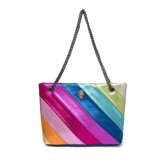 BM9332 Large Ladies Designer Tote Bag Shoulder Handbag Colorfully Crystal Long Strap Luxury Leather Satin Retro Party Bag