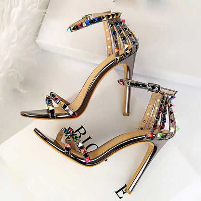 Sandals Lady Sandles Stiletto Gladiator Pumps Stripper Fetish Open Toe Luxury Shoes