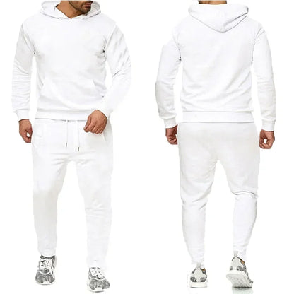 Basic Men/Women 2Pcs/Sets Sweatshirt Hoodies Pants 2023 Male Gyms Fitness Tops Joggers Sportswear Tracksuits