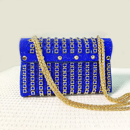 JIOMAY Glamorous Wallets for Women Luxury Designer Bags Diamond Shoulder Bag Women Party Bag Portable Messenger Bag Gold Bag