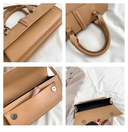 Stylish Rectangle Box Designer Small Square Portable Handbag Messenger Shoulder High Quality Women Leather Bag Purse