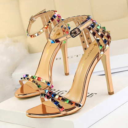 Sandals Lady Sandles Stiletto Gladiator Pumps Stripper Fetish Open Toe Luxury Shoes