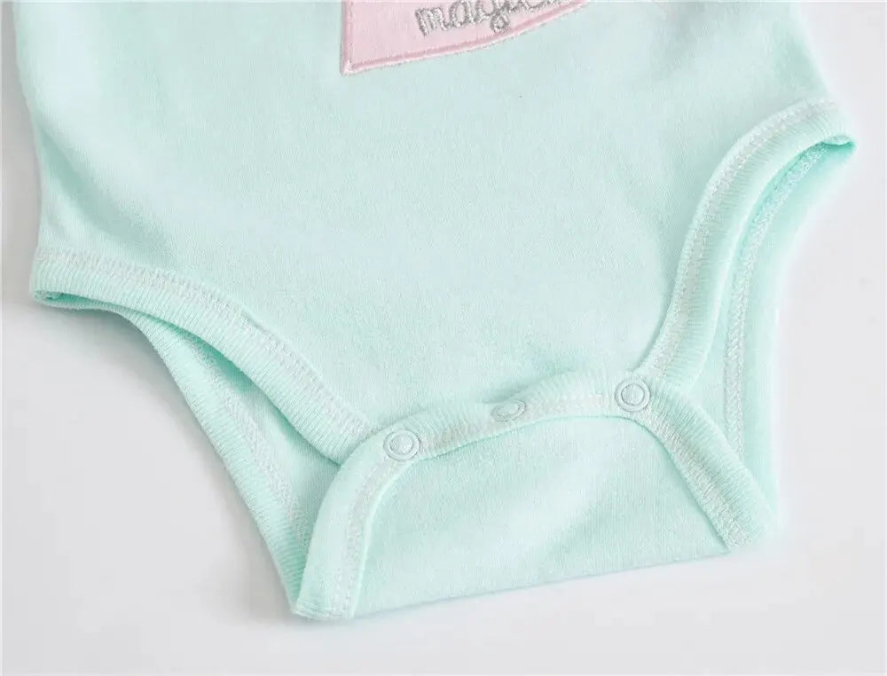 Baby Girls Clothes 3 Pcs/lot Pour Nouveaux Cotton Short Sleeve Girl Bodysuit 0-12 Months Newborn Boys Clothing Toddler