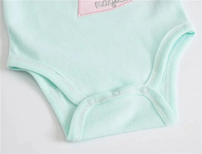 Baby Girls Clothes 3 Pcs/lot Pour Nouveaux Cotton Short Sleeve Girl Bodysuit 0-12 Months Newborn Boys Clothing Toddler