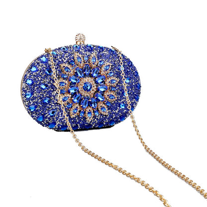 Metal Prom Clutch Diamonds Clutch With Chain Shoulder Handbags Wedding Female Purse