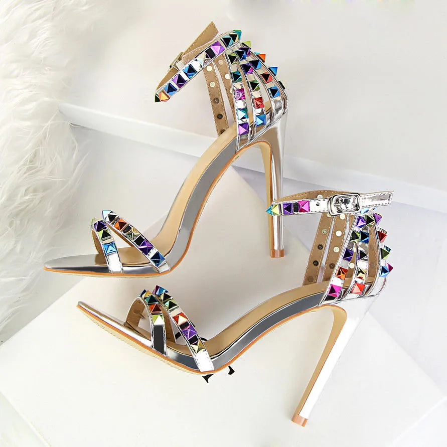 Sandals Lady Sandles Stiletto Gladiator Pumps Stripper Fetish Open Toe Luxury Shoes