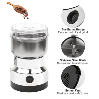 Electric Coffee Grinder Grinding Milling Nut Bean Spice Matte Blade Blender